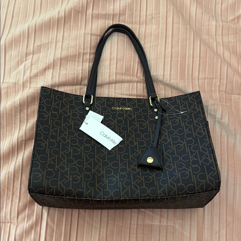 Calvin Klein dark brown Tote Bag